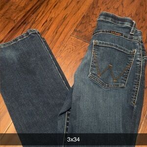 Wrangler Women's Dark Blue Straight Leg Jeans